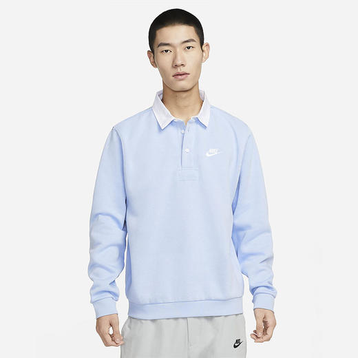 Nike/耐克长袖T恤男子春季新款休闲加绒翻领POLO衫DX0538-479 商品图0