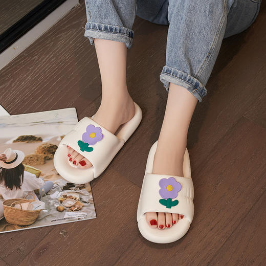 「数款可选」拖鞋女夏季居家可爱踩屎感情侣室内家用洗澡防滑软底凉拖鞋男 商品图2