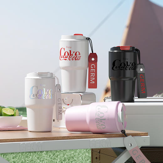 格沵(GERM)可口可乐联名保温咖啡杯便携翻盖590ml 商品图5