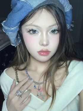 Cheoco正品月抛 | 微醺蓝海美瞳 | 直径14.5着色13.9 | 新国货