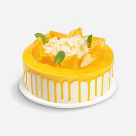 【甜甜脆脆】海盐脆脆芒芒蛋糕，新鲜芒果肉细嫩多汁，海盐奶酥脆脆在味蕾上跳舞（重庆幸福西饼蛋糕）