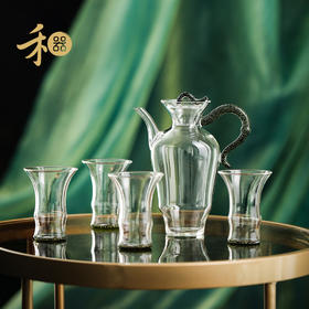 禾器炫彩·君悦套组 一壶四杯进口高硼硅耐热玻璃泡茶壶茶杯高档茶具