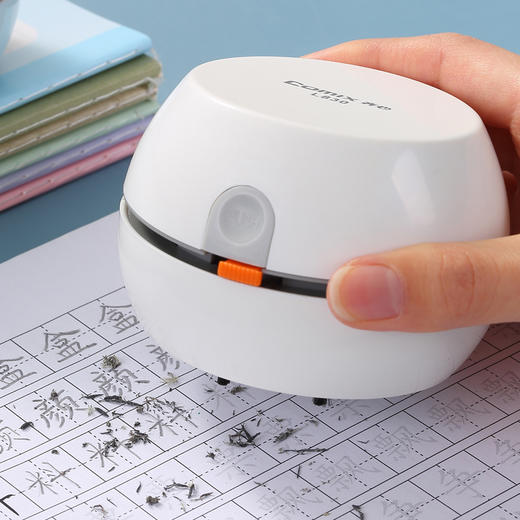 齐心 L830 吸尘器 85*57mm桌面清洁器铅笔橡皮屑桌面吸尘器1个 商品图3