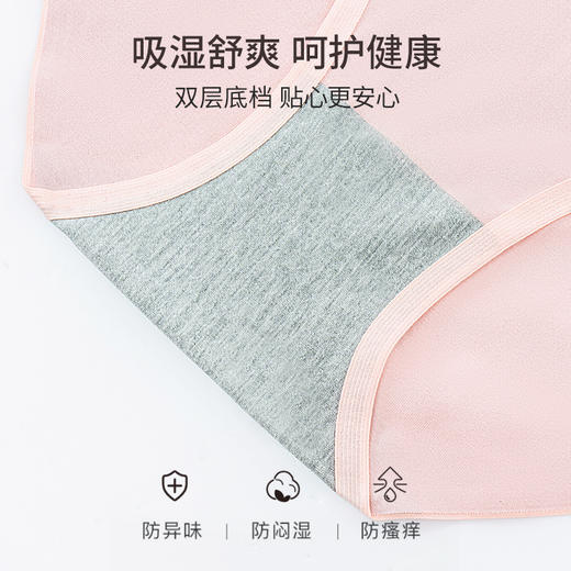 雅黛丽女士内裤高腰收腹显瘦短裤纯棉柔软亲肤高弹透气三角裤 商品图3