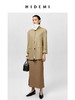 HIDEMI 水洗亚麻极简廓形纽扣垫肩西装外套 白色/卡其 商品缩略图7