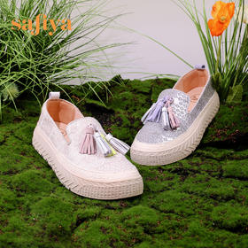 Safiya索菲娅 2023春季新品闲适度假风休闲流苏软底增高渔夫鞋 SF31111150