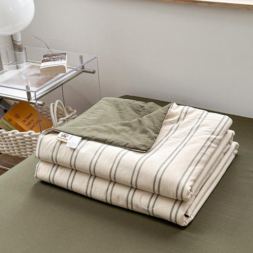 【水洗棉夏被】水洗棉夏被大豆纤维夏凉被条纹纯色空调被夏天被子 商品图5