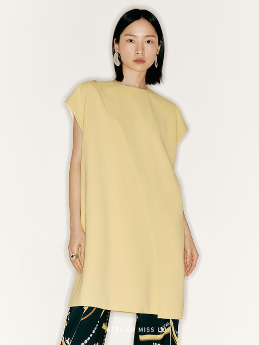 【郁金香】假两件落肩袖廓形连衣裙/23000038 商品图1