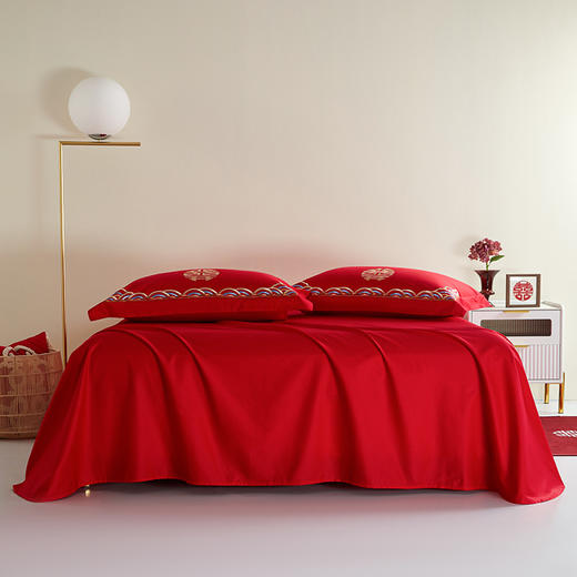 佳丽斯全棉婚庆套件/龙凤呈祥/大红色婚嫁高级感喜被婚床 商品图7