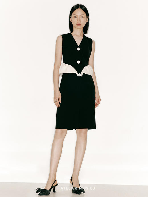 【夜色铃兰】高腰弧形花苞设计感连衣裙/23000025 商品图0