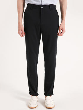 callisto藏青粘纤混纺休闲裤 SSCPW130C