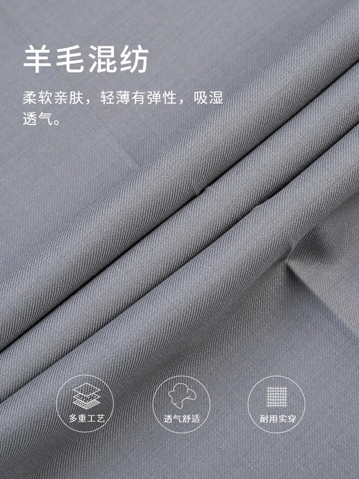 callisto灰色绵羊毛混纺西服 SSBWJ001C 商品图4