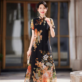 春季新款，立领小A版旗袍裙KY83771