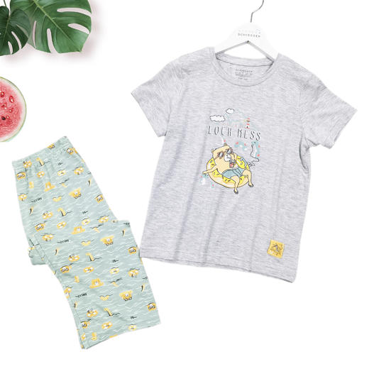 【印花莫代尔】SCHIESSER德国舒雅儿童睡衣春夏新款莫代尔男童家居服3B/20859H 商品图1