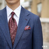 Scabal Eton 伊顿 Super 130's 澳洲美丽诺羊毛藏蓝色暗格纹全麻衬套装 商品缩略图4