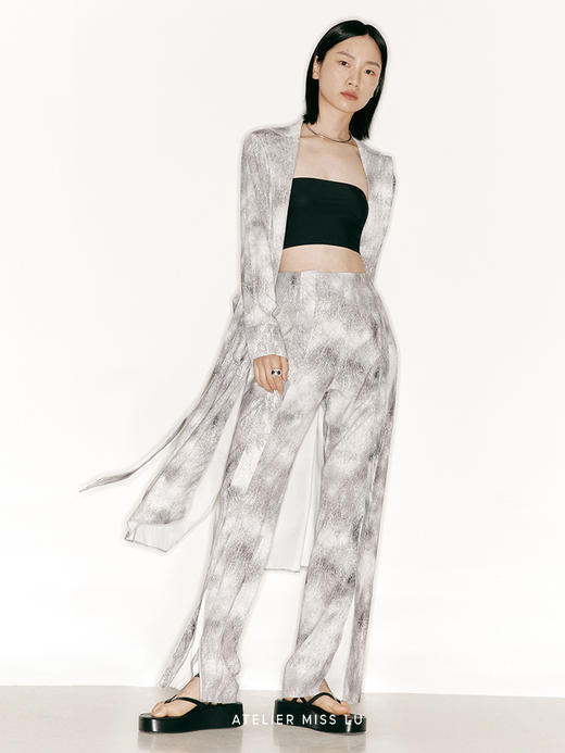 【慵懒周末】品牌定制印花大口袋造型风衣外套/23000045B 商品图0