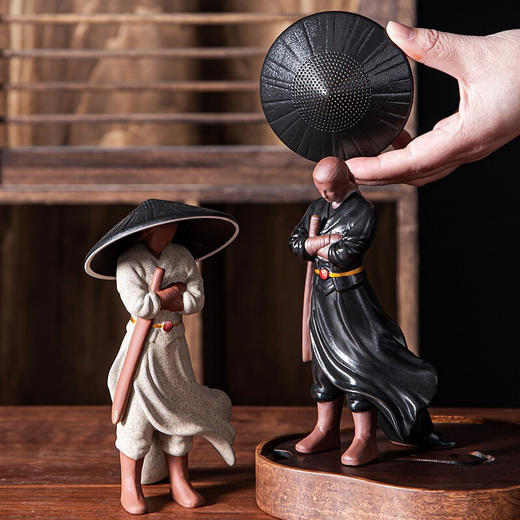 锦绣-创意侠客行粗陶茶滤茶叶过滤家用功夫茶具茶漏茶隔茶器配件茶宠摆件 商品图1