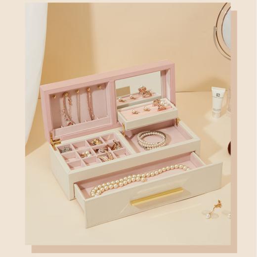 【专柜-多样屋】蜜桃可可大容量饰品盒高级感收纳盒 商品图3