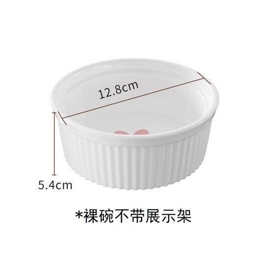 白色手绘宠物陶瓷碗 不黑下巴 喂食碗 水碗 商品图3