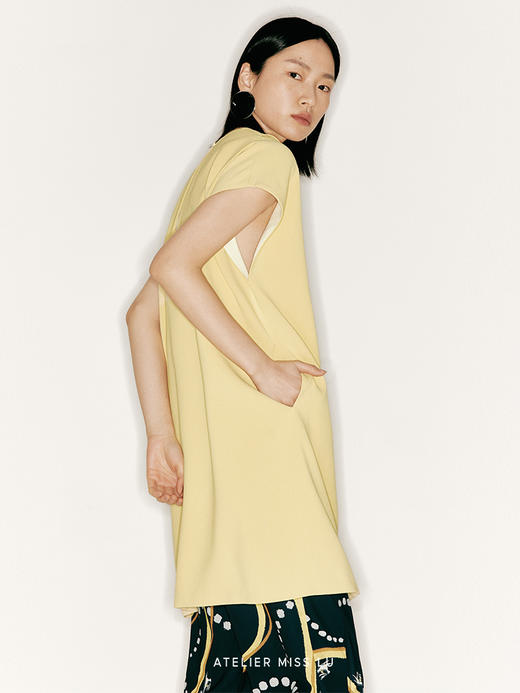 【郁金香】假两件落肩袖廓形连衣裙/23000038 商品图2