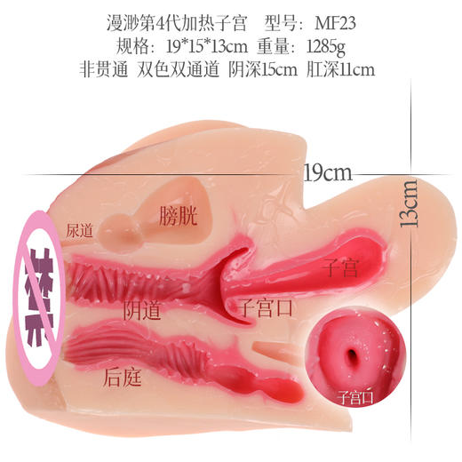 漫渺人体倒模子宫第四代加热子宫膀胱流液倒模男用娃娃玩具飞机杯成人情趣 商品图4