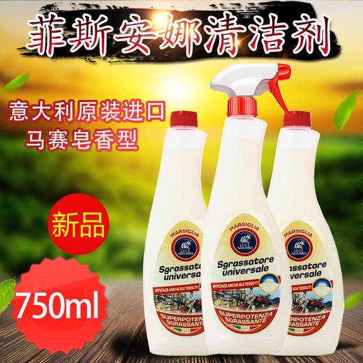 【中欧班列精选】意大利LUCE AZZURRO菲斯安娜多功能油污净 原装进口厨房多功能油烟机油污净 750ML/瓶 商品图1