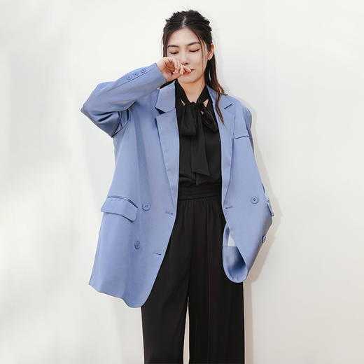 Avann醋酸感高定缎面西装 商品图1