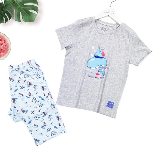 【海洋莫代尔】SCHIESSER德国舒雅儿童睡衣春夏新款莫代尔男童家居服3B/20842H 商品图1