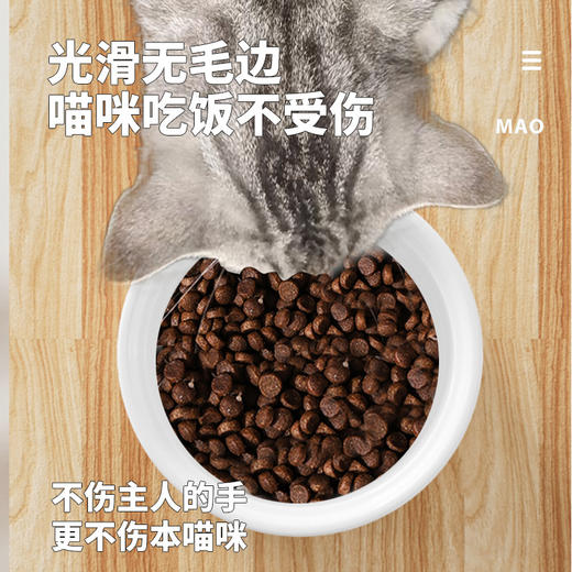 白色手绘宠物陶瓷碗 不黑下巴 喂食碗 水碗 商品图2