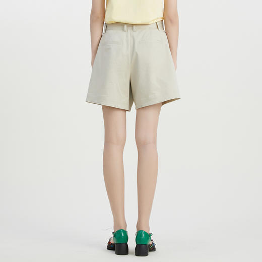 谜底阔腿短裤女2023夏季新款时尚百搭纯色宽松A型裤子232MK0725 商品图2