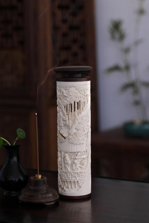 新兰亭°猛犸牙雕香筒 商品图3