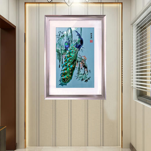 苏绣《孔雀献瑞》非遗传承中华国礼 商品图4