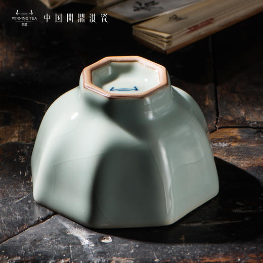 问鼎汝瓷鼎峰系列天青老款直口八方杯 商品图3