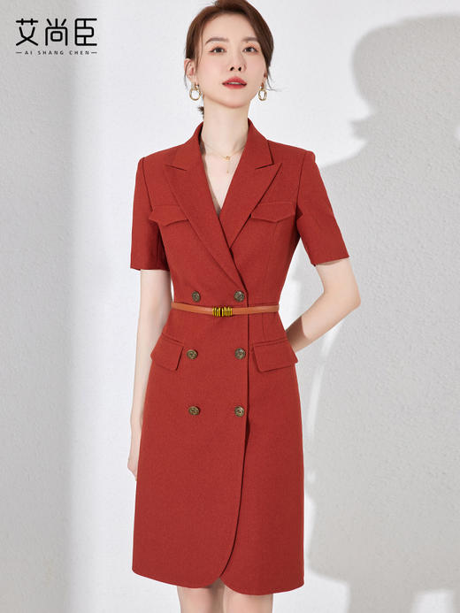 艾尚臣西装连衣裙气质套装职业装时尚通勤高端主持人工作服 商品图3