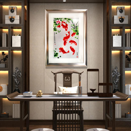 苏绣《富贵九鱼图》非遗传承中华国礼 商品图0