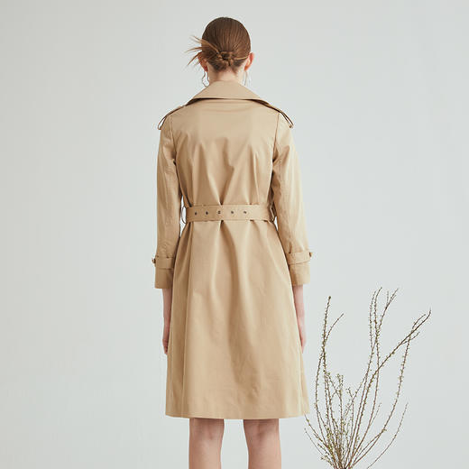 VIVIAN LIU R2313106春女装新款翻领宽松经典气质高级感长款风衣 商品图1