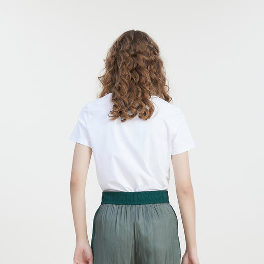 谜底T恤短袖女2023夏季新款圆领复古特色印花修身上衣232MT0592 商品图2