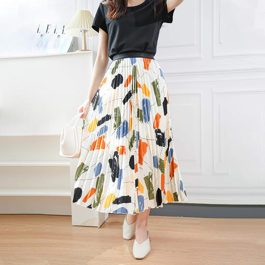 Avann油画色彩百褶裙 商品图5