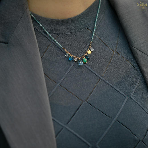 SpoiledBrat Jewelry春意蓝色渐变项链 商品图2