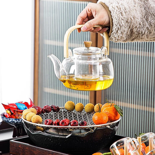 唐丰 围炉煮茶套装插电电陶炉 石浪电陶炉+烤网+优雅套装 商品图3