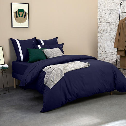 【分仓直发包邮】LACOSTE L CHIC水洗棉四件套（蓝色）LCSX002 商品图1