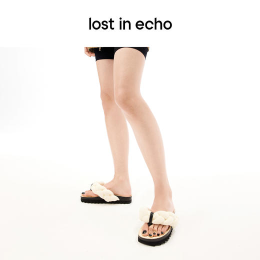 [断码]lost in echo设计师品牌胶囊系列麻花结分趾厚底人字拖鞋 商品图4