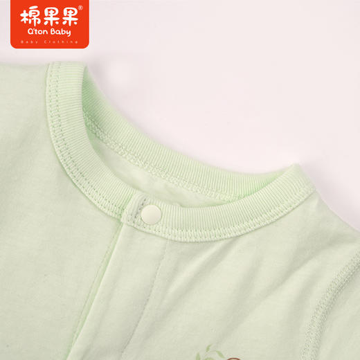 棉果果商场同款夏季新品艾草抗菌对开连体衣家居哈衣爬服M201722423320 商品图2