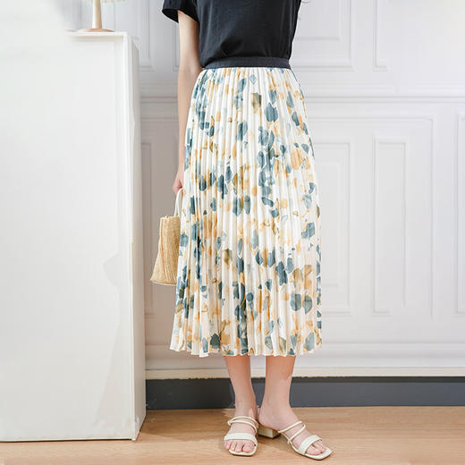 Avann油画色彩百褶裙 商品图0