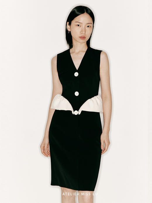 【夜色铃兰】高腰弧形花苞设计感连衣裙/23000025 商品图3