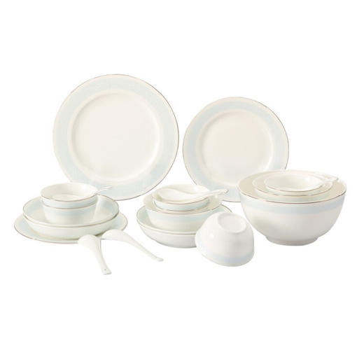 6人用22头可微波澄净骨瓷套装 商品图0