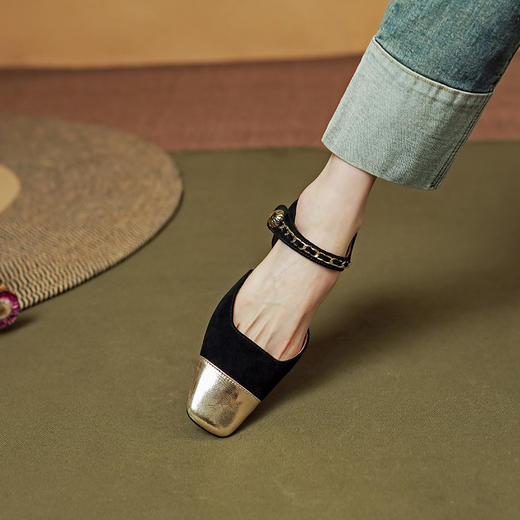 里外全头层皮，法式女人味包头凉鞋PS1265 商品图2