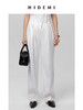 HIDEMI 水洗亚麻极简宽腰带设计感微锥形西裤 白色/米色 商品缩略图0