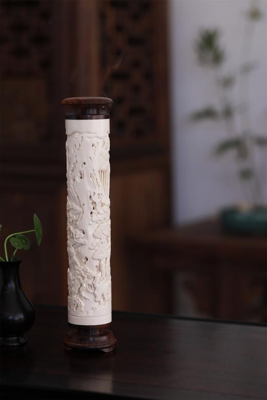 夜游赤壁°猛犸牙雕香筒 商品图6