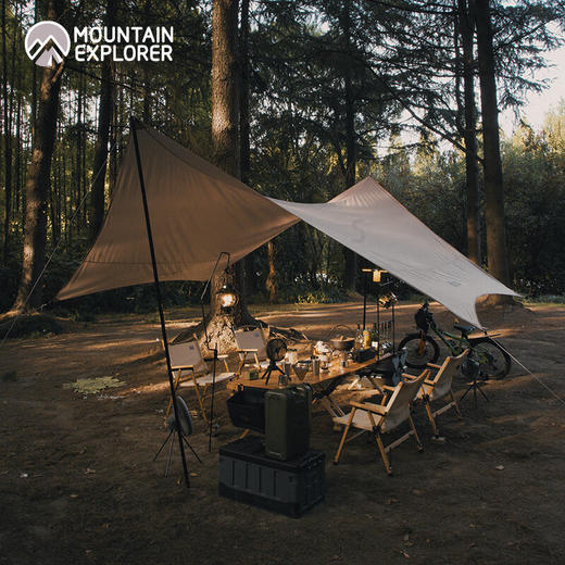 错山MOUNTAIN EXPLORER  户外精致露营150D涂银牛津布防晒蝶形天幕MS807 商品图0